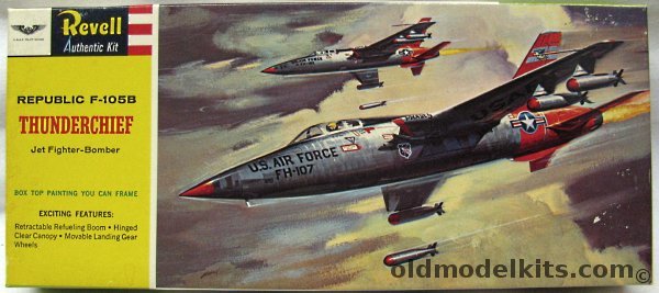 Revell 1/75 F-105B Thunderchief Jet Fighter-Bomber, H166-100 plastic model kit